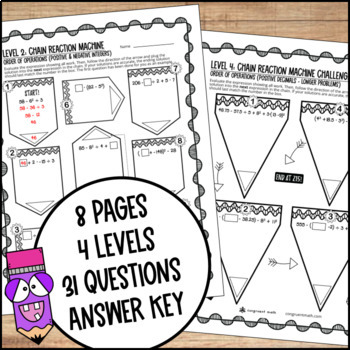 Evaluating Expressions Chain Activity — preview page 4 of 4