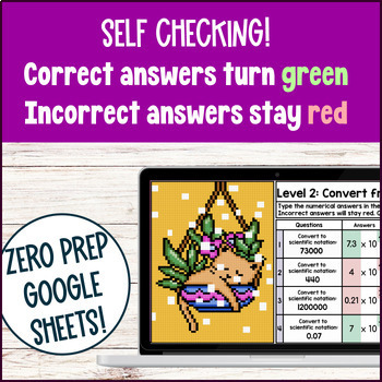 Convert Scientific Notation & Standard Form Pixel Art — preview page 3 of 4