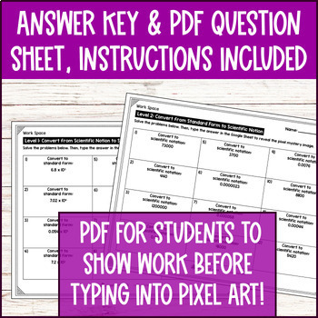 Convert Scientific Notation & Standard Form Pixel Art — preview page 4 of 4