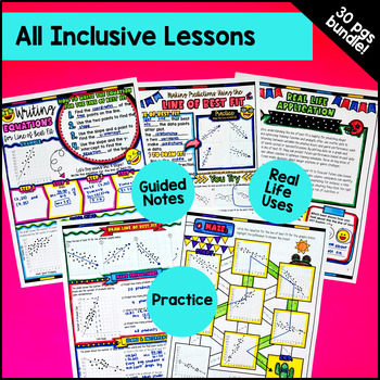 Statistics Scatter Plots Two Way Tables Guided Notes Unit Bundle 8th Grade CCSS — preview page 4 of 4