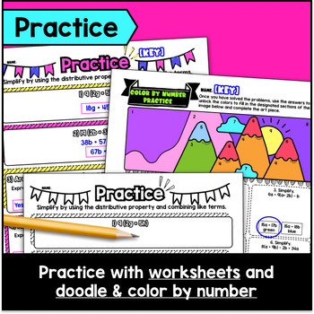 Distributive Property of Multiplication Guided Notes & Doodles — preview page 3 of 4