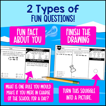 System of Equations & Linear Equations 8th Grade Math Warm Ups Bell Ringers CCSS — preview page 3 of 4