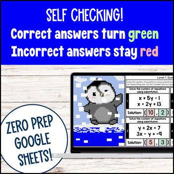 Linear Equations & Systems of Equations Pixel Art Unit BUNDLE — preview page 3 of 4